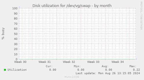 Disk utilization for /dev/vg/swap