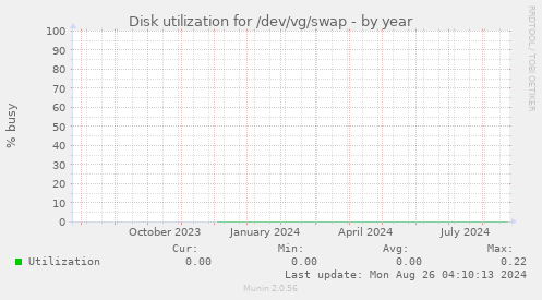 Disk utilization for /dev/vg/swap