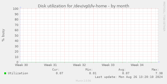 Disk utilization for /dev/vg0/lv-home