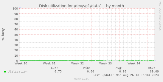 Disk utilization for /dev/vg1/data1