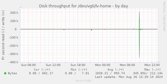 Disk throughput for /dev/vg0/lv-home